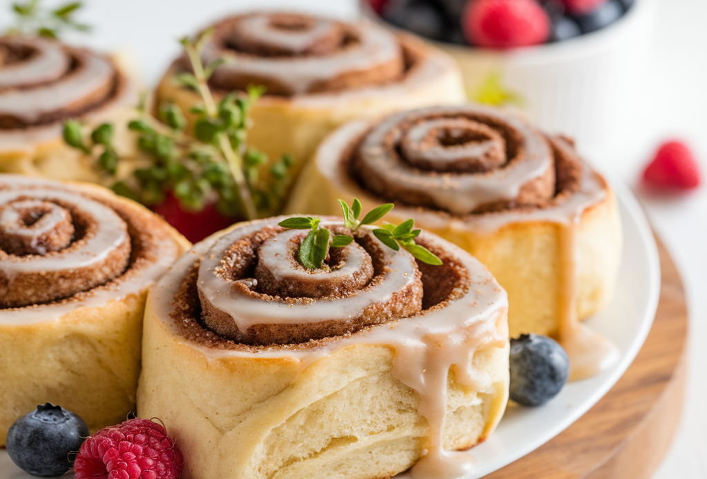 Sourdough Cinnamon Rolls with Brown Sugar Icing – soft, tangy sourdough rolls swirled with cinnamon sugar and topped with a rich brown sugar glaze, perfect for breakfast or brunch